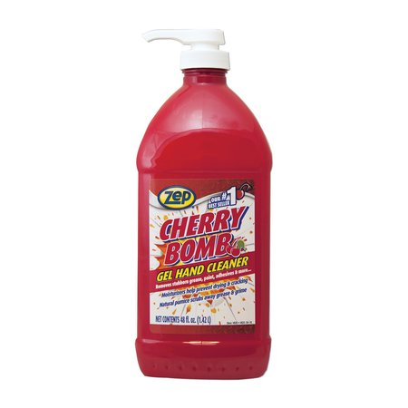 ZEP Cherry Bomb Gel Hand Cleaner, Cherry Scent, 48 oz Pump Bottle, PK4 ZUCBHC484